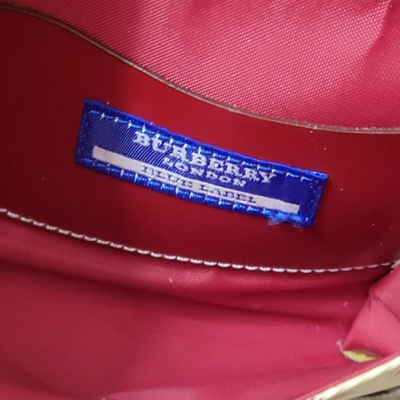 BURBERRY BLUE LAPEL CONVERTIBLE PURSE WALLET WAIST BAG